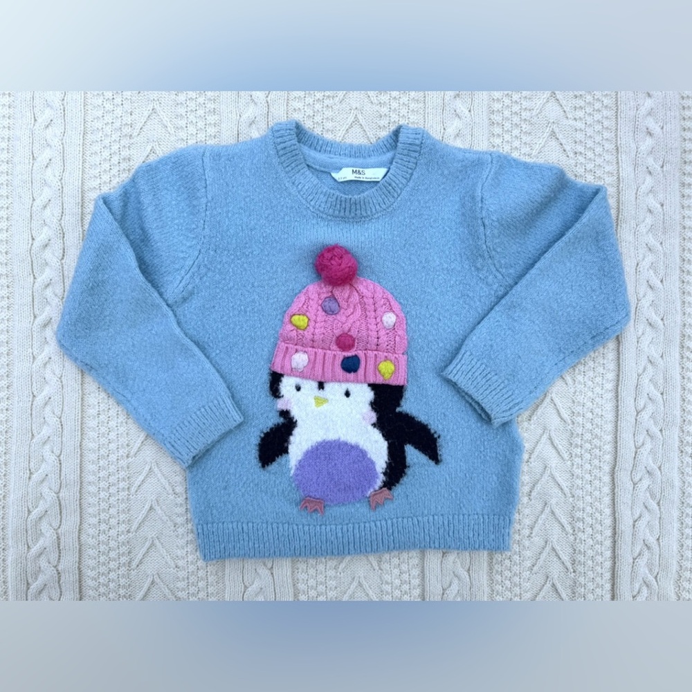 M&S Penguin Sweater (2-3 yrs)